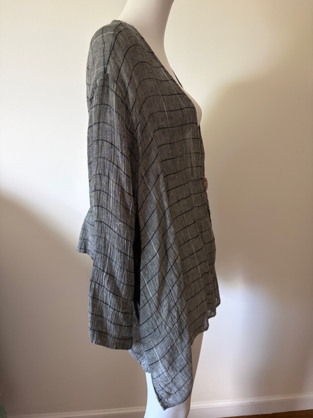 Chalet Et Ceci Gray and Black Checked Light Jacket Size 2X - Picture 3 of 9